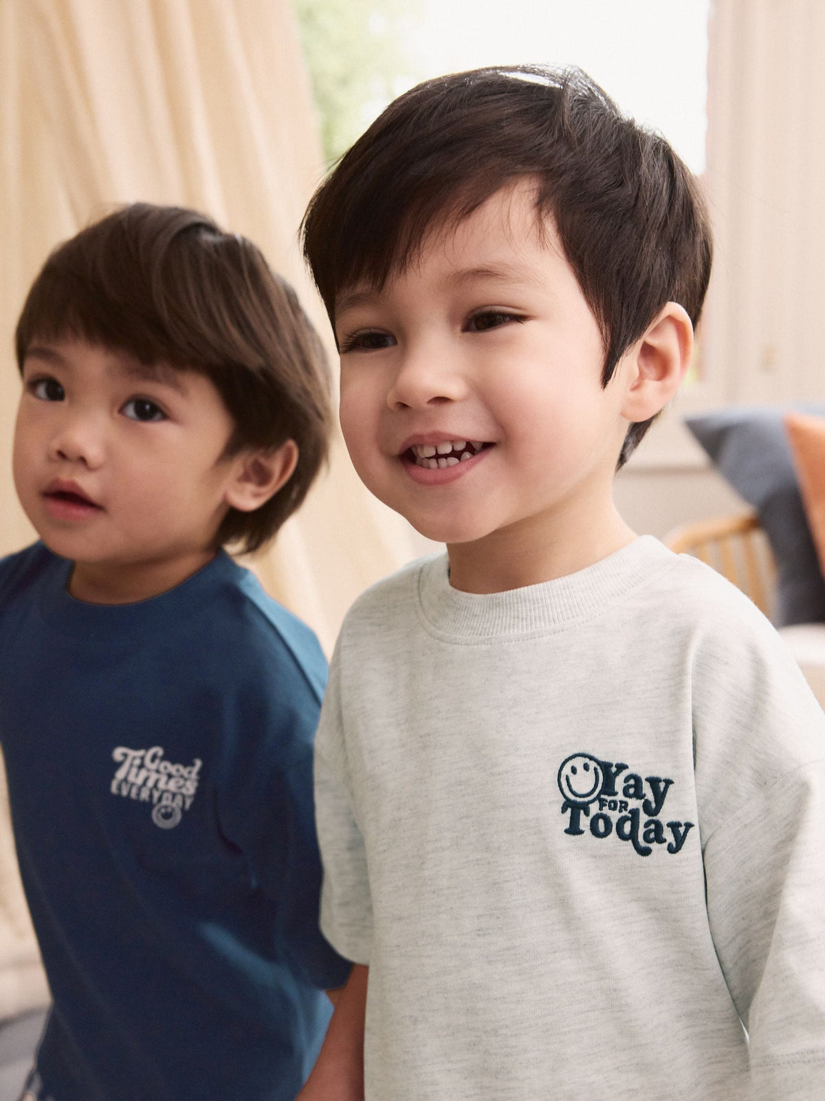 Blue/White Short Sleeve Long Pyjamas 2 Pack (9mths-12yrs)