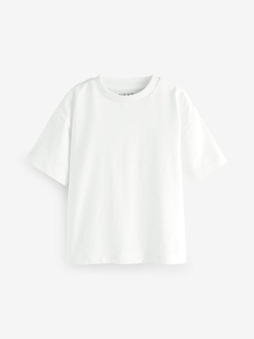 White Short Sleeve Plain T-Shirt (3mths-7yrs)