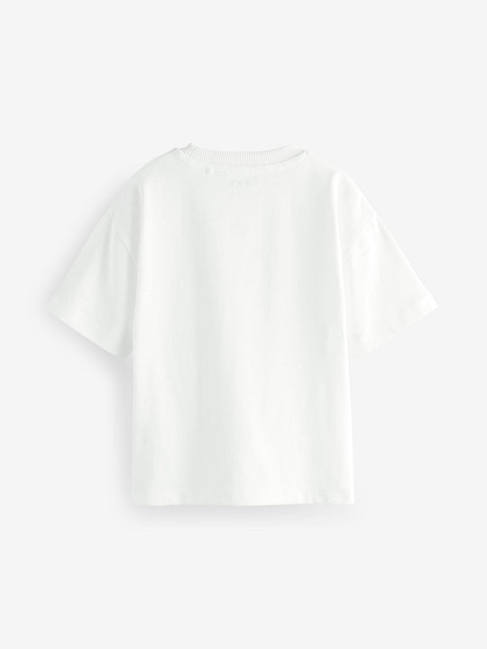 White Short Sleeve Plain T-Shirt (3mths-7yrs)
