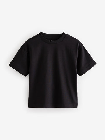 Black Short Sleeve Plain T-Shirt (3mths-7yrs)