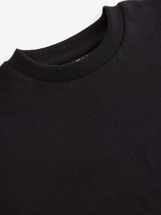 Black Short Sleeve Plain T-Shirt (3mths-7yrs)