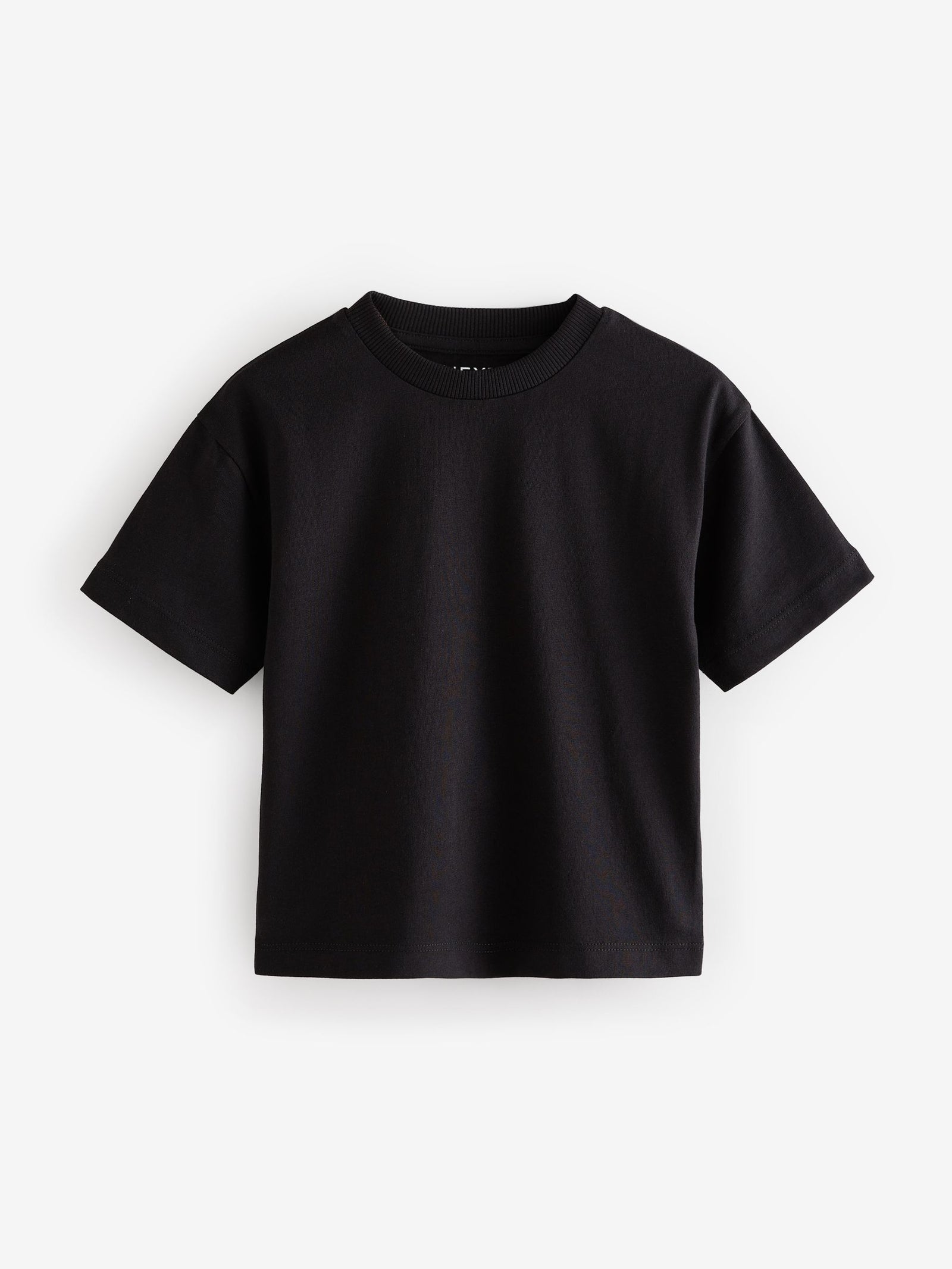 Black Short Sleeve Plain T-Shirt (3mths-7yrs)