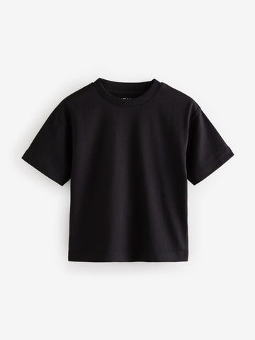 Black Short Sleeve Plain T-Shirt (3mths-7yrs)