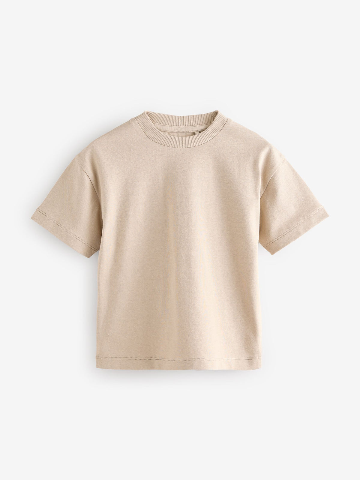 Neutral Short Sleeve Plain T-Shirt (3mths-7yrs)