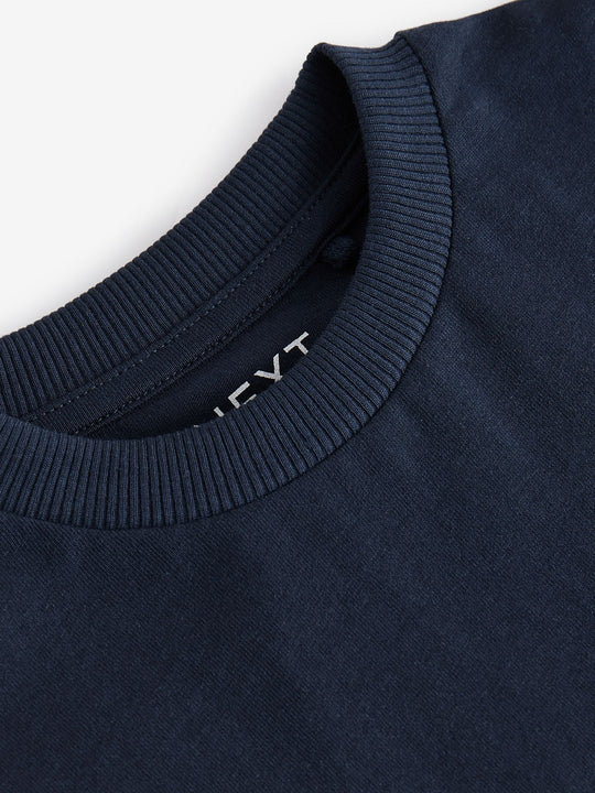 Navy Short Sleeve Plain T-Shirt (3mths-7yrs)