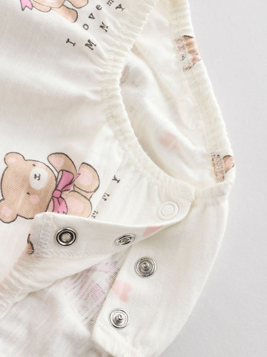 White I Love My Mummy Baby Bloomer Romper
