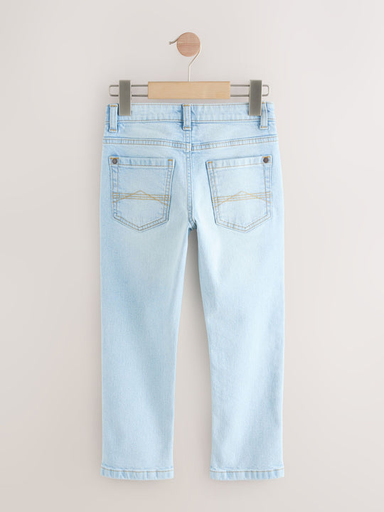 Bleach Wash Regular Fit Stretch Jeans (3-17yrs)