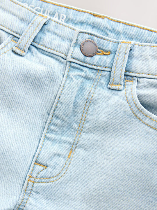 Bleach Wash Regular Fit Stretch Jeans (3-17yrs)