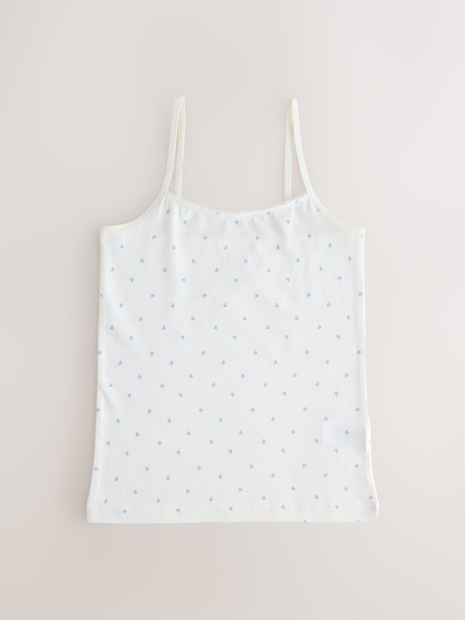 White/Pink Ditsy Printed Strappy Cami Vests 3 Pack (1.5-16yrs)