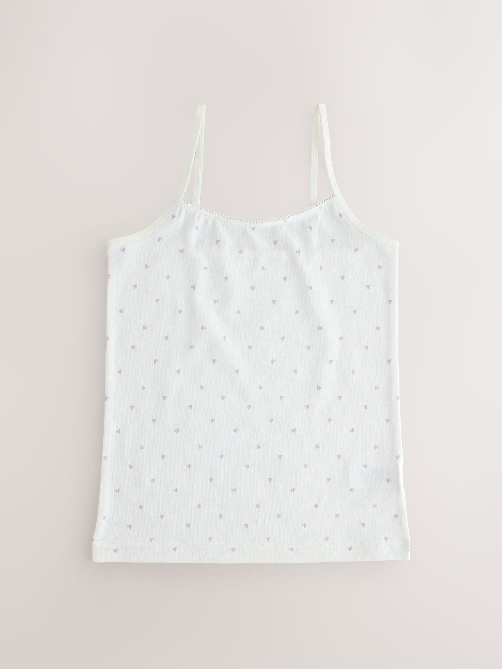 White/Pink Ditsy Printed Strappy Cami Vests 3 Pack (1.5-16yrs)