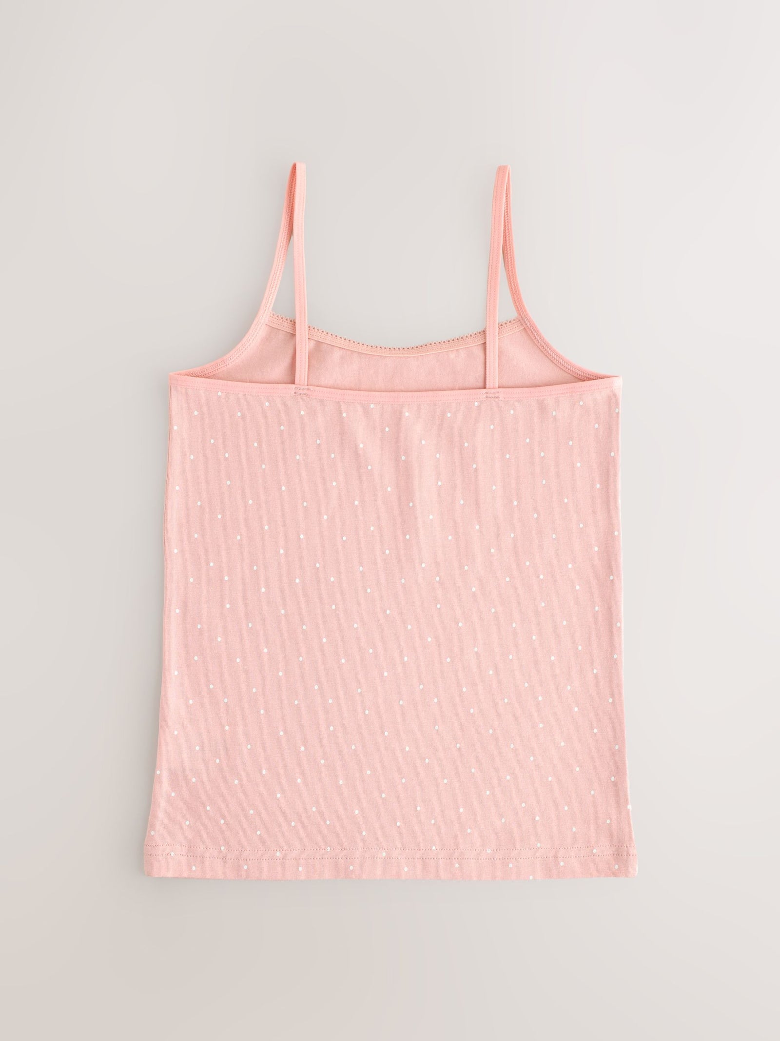 White/Pink Ditsy Printed Strappy Cami Vests 3 Pack (1.5-16yrs)