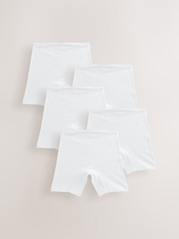 White Lace Short Briefs 5 Pack (2-16yrs)