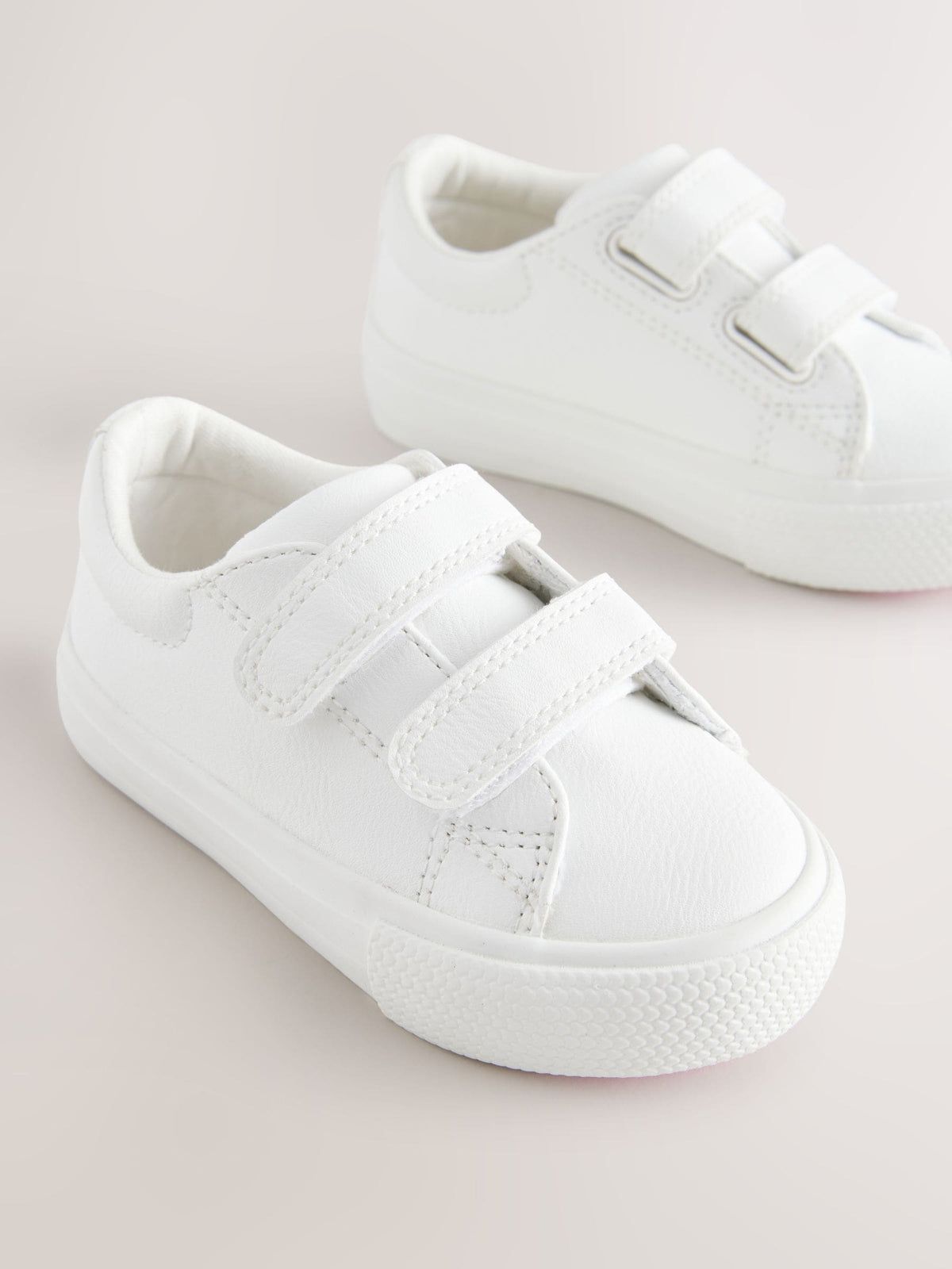 White Standard Fit (F) Chunky Trainers With Touch Fastening
