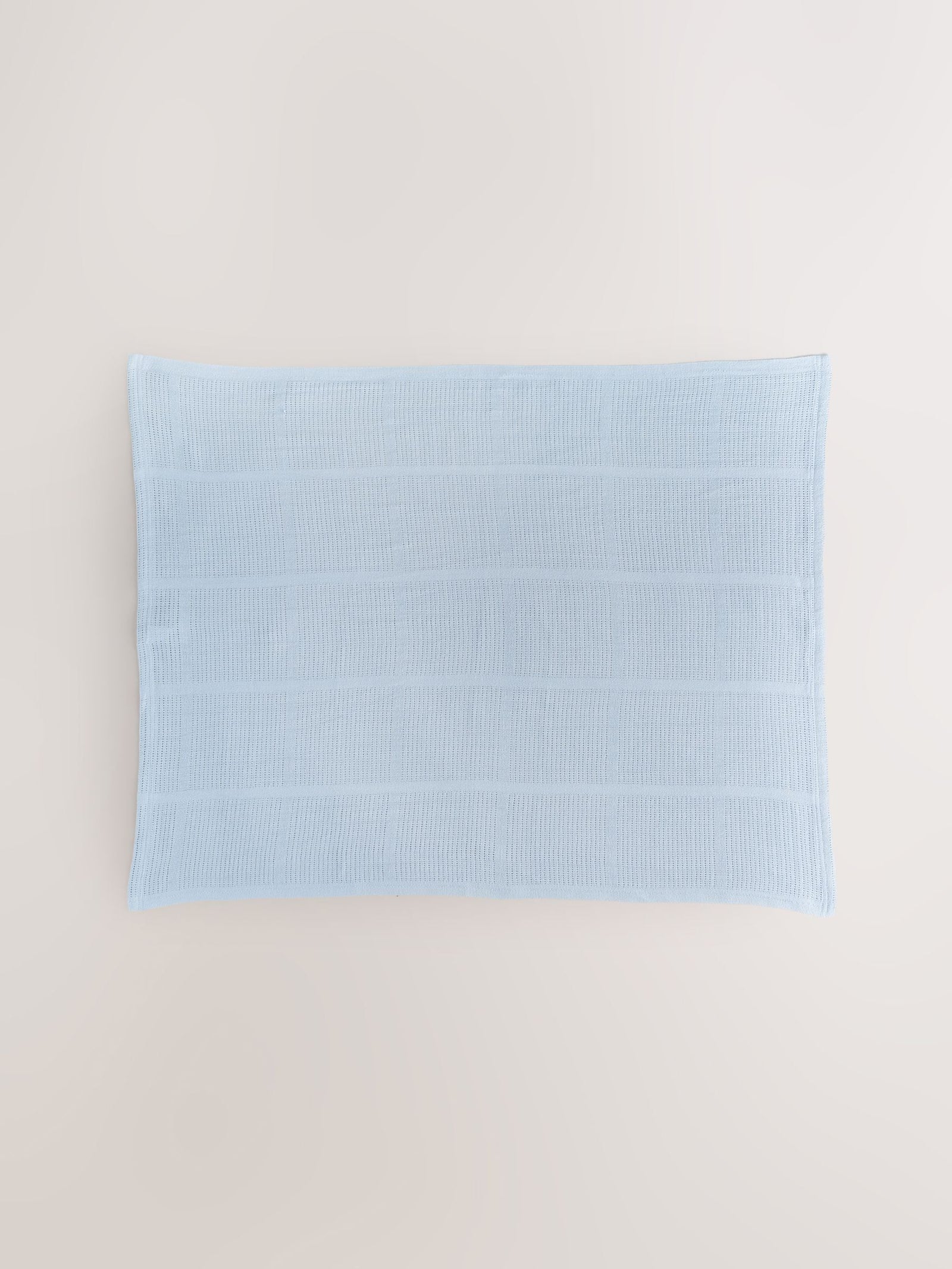 2 Pack Blue Cotton Baby Cellular Blankets