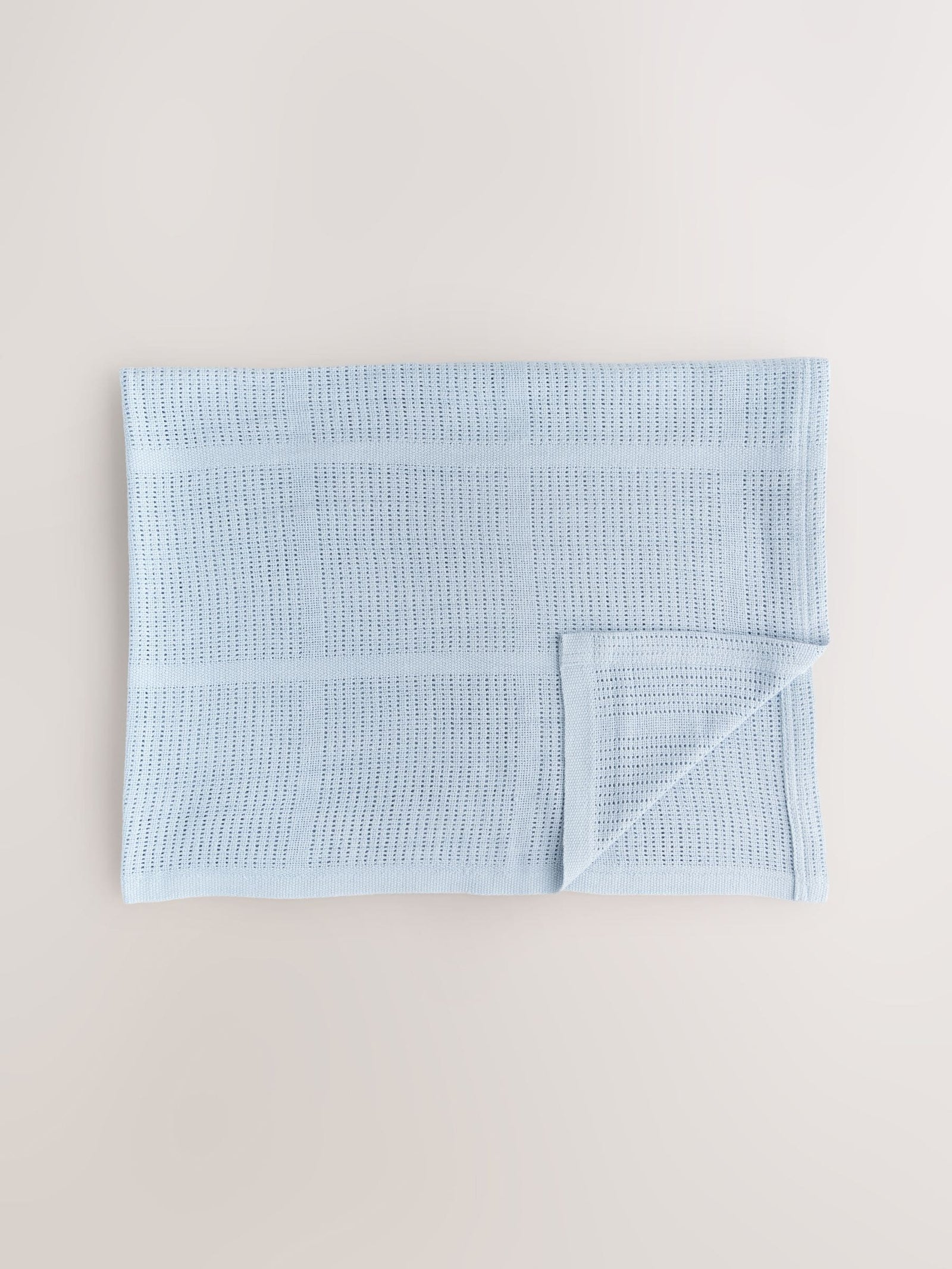 2 Pack Blue Cotton Baby Cellular Blankets