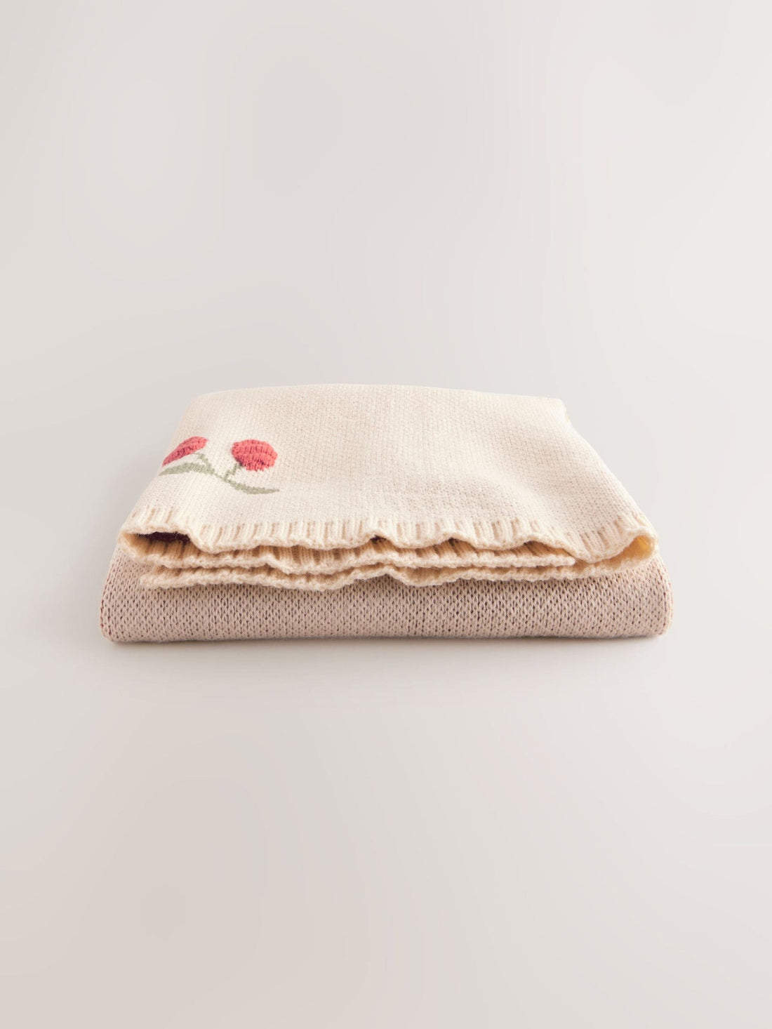 Cherry Knitted Baby Blanket