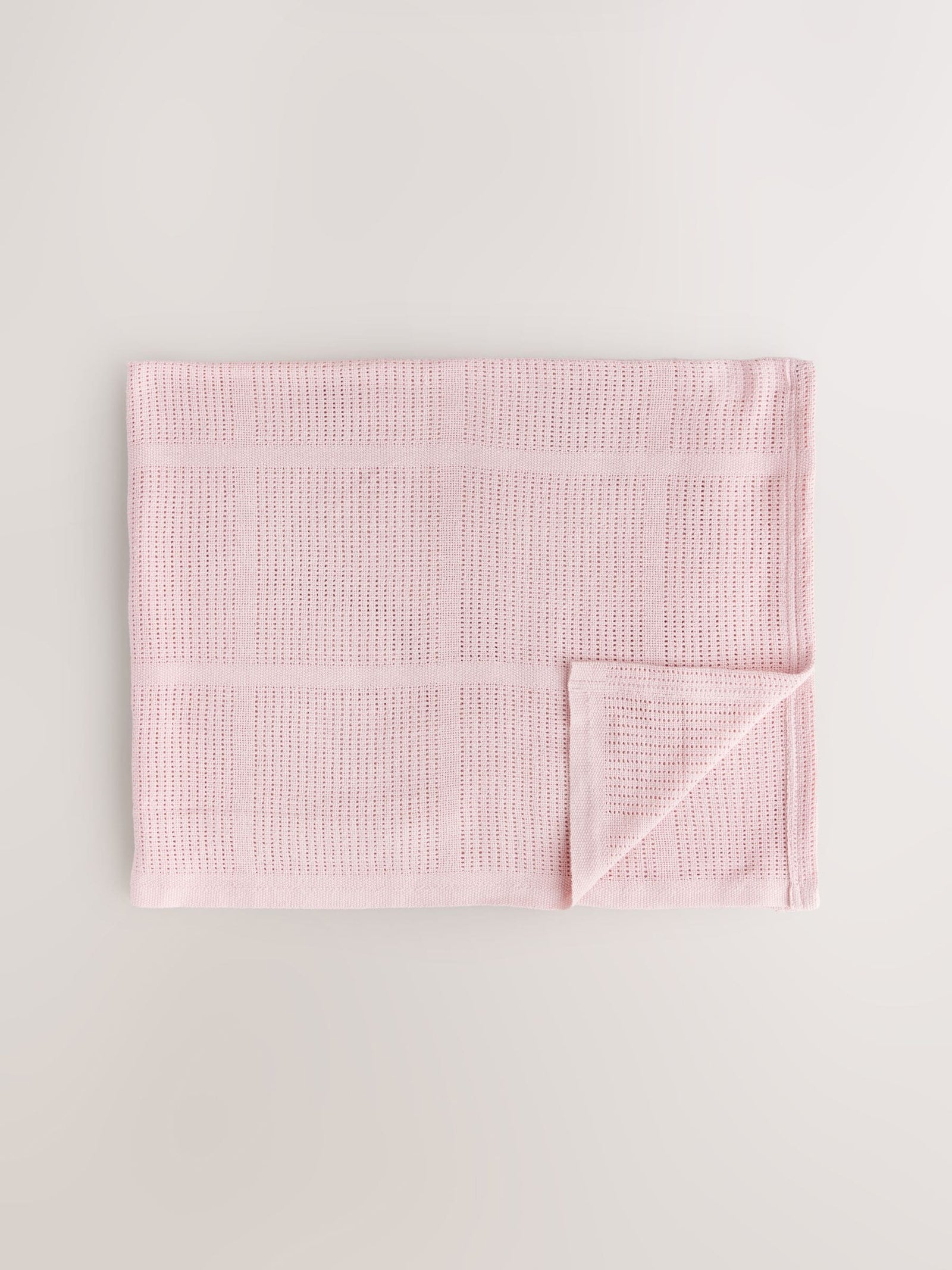 2 Pack Pink Cotton Baby Cellular Blankets