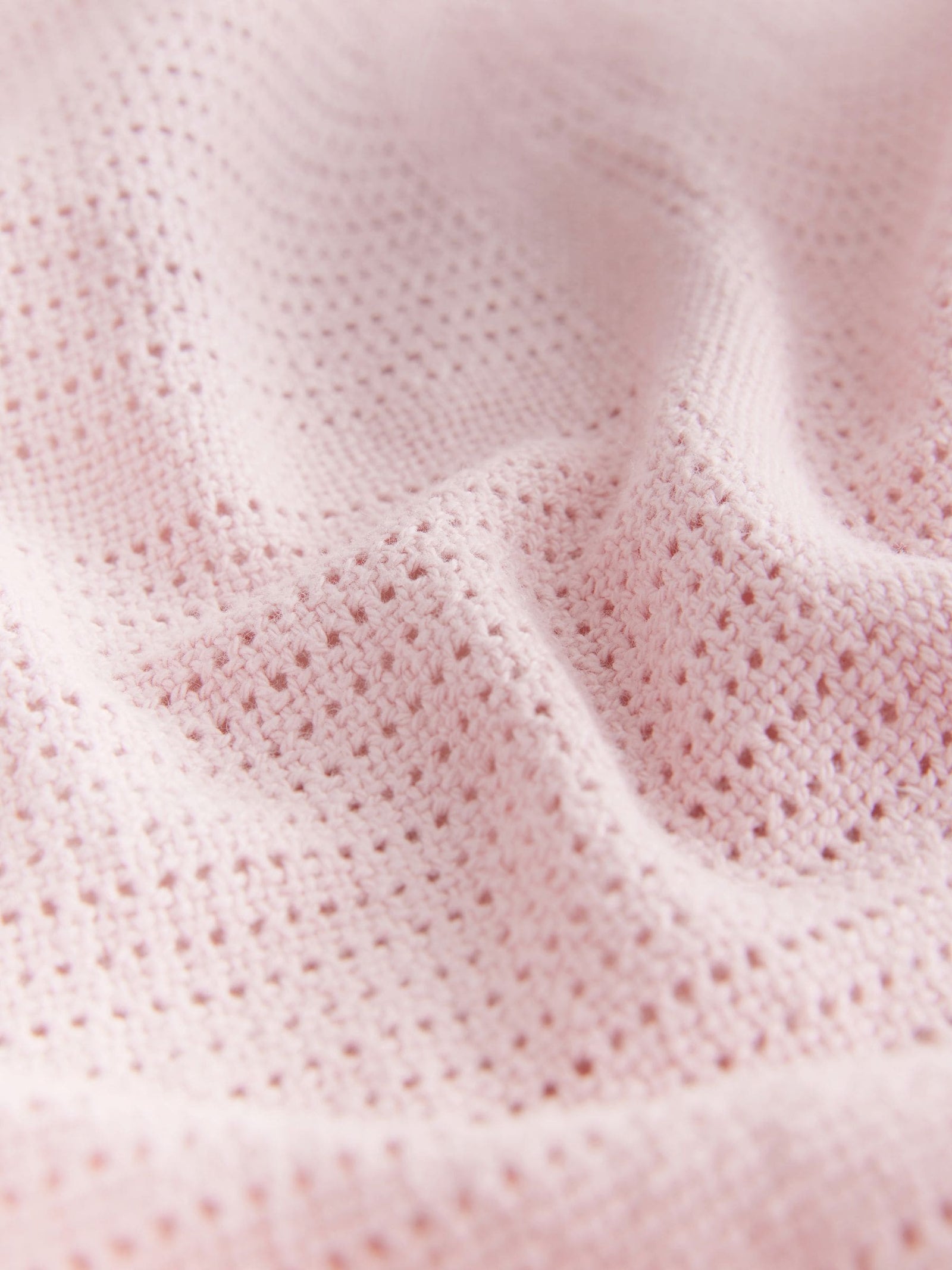 2 Pack Pink Cotton Baby Cellular Blankets