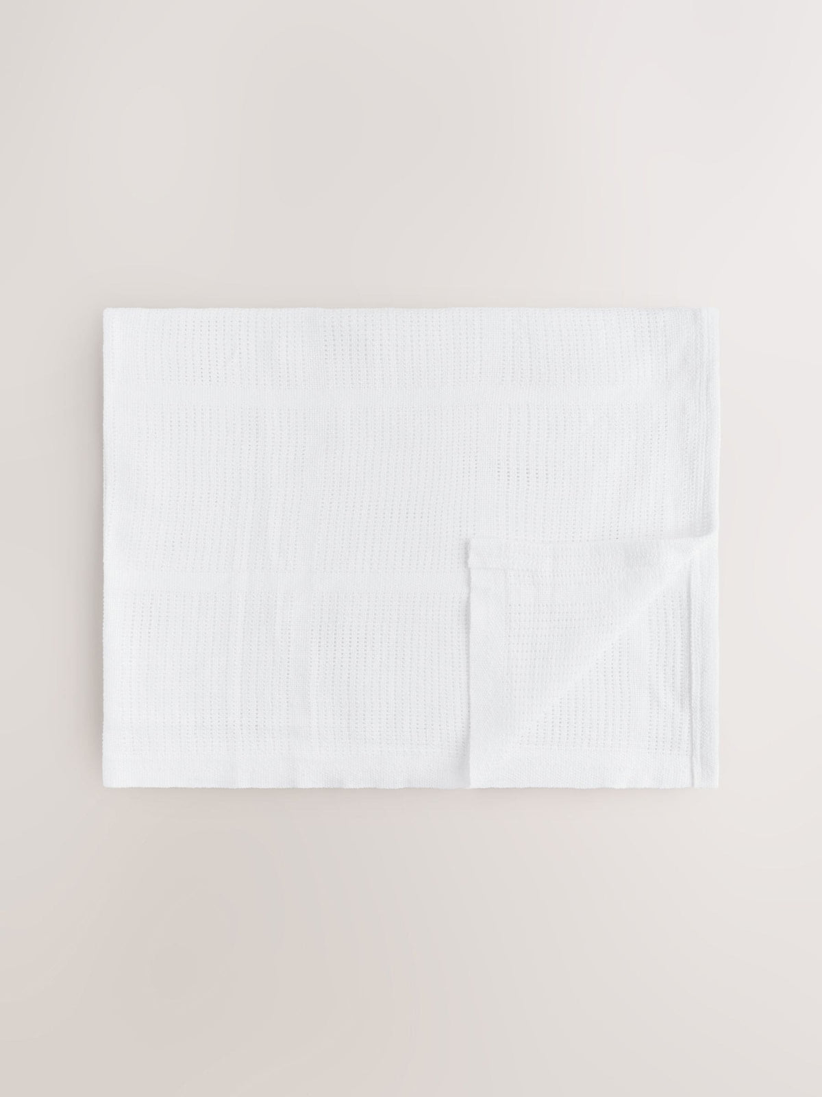 2 Pack White Cotton Baby Cellular Blankets