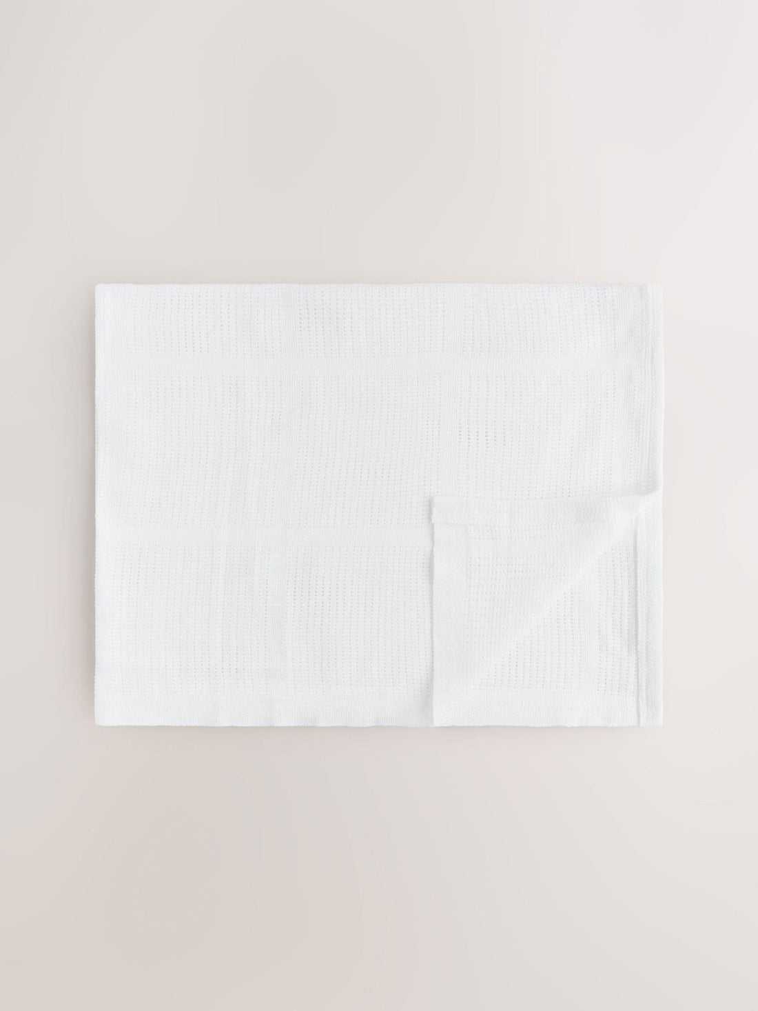 2 Pack White Cotton Baby Cellular Blankets
