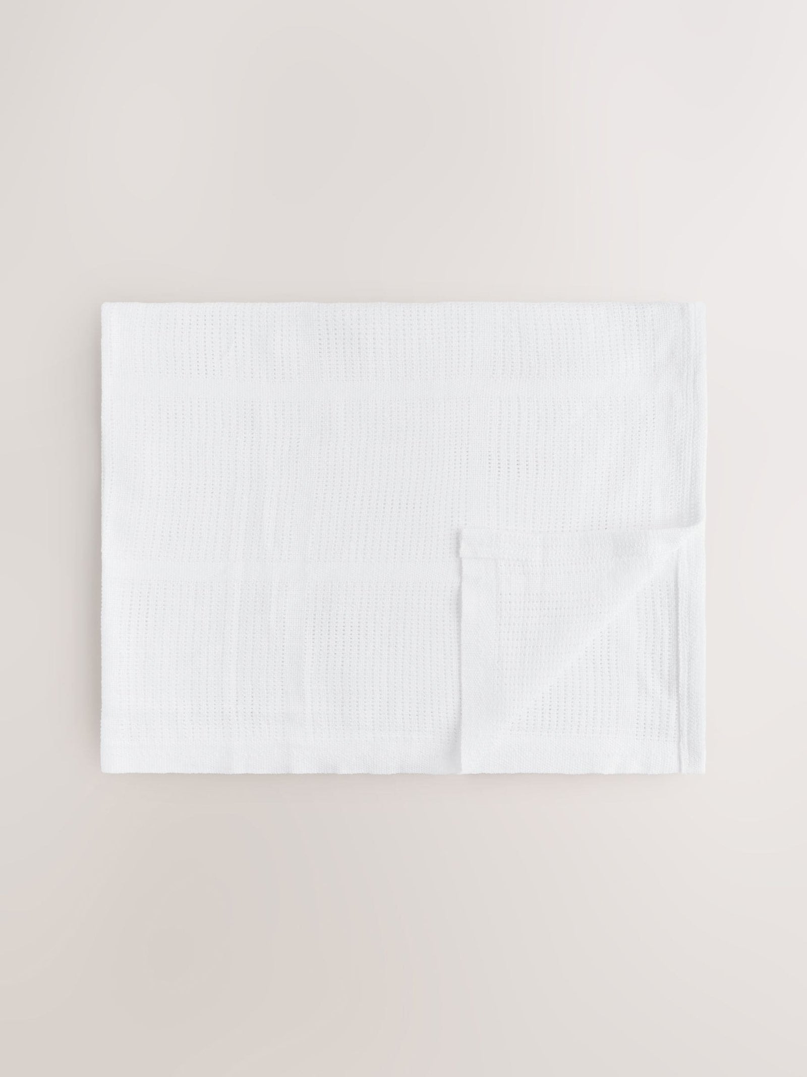 2 Pack White Cotton Baby Cellular Blankets