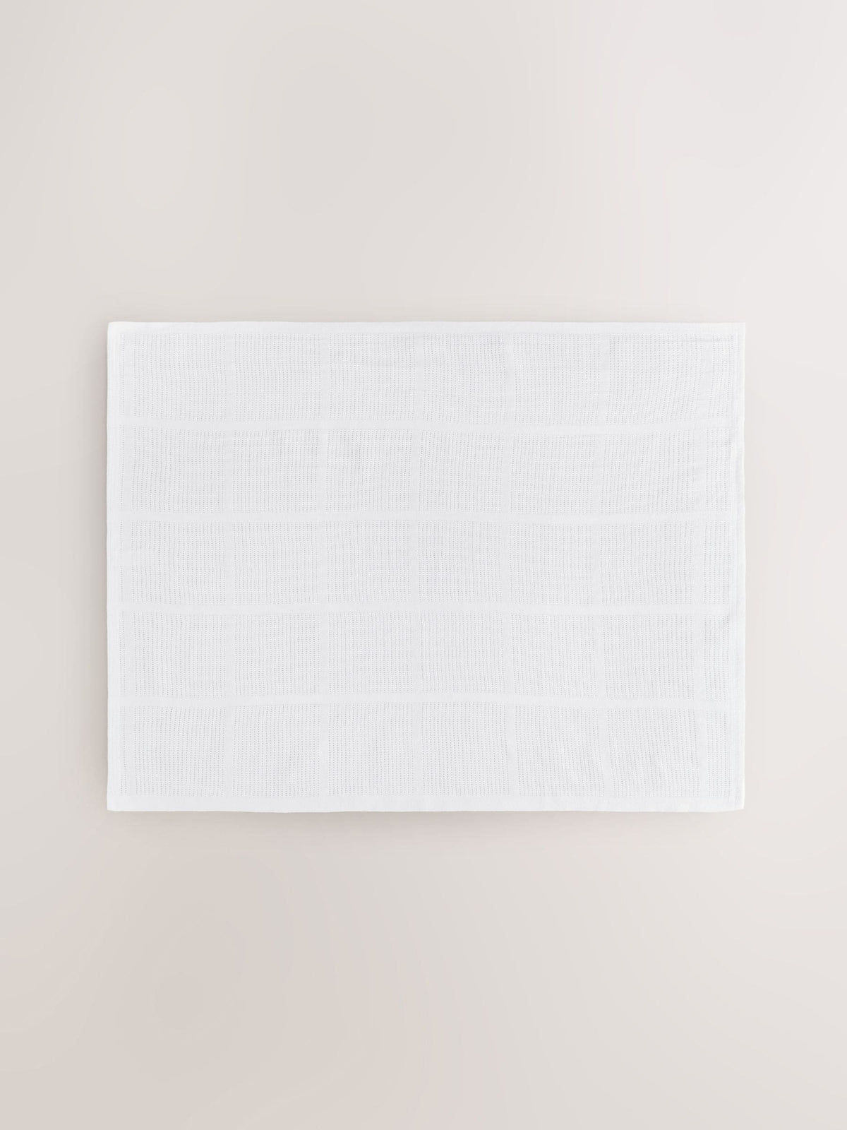 2 Pack White Cotton Baby Cellular Blankets