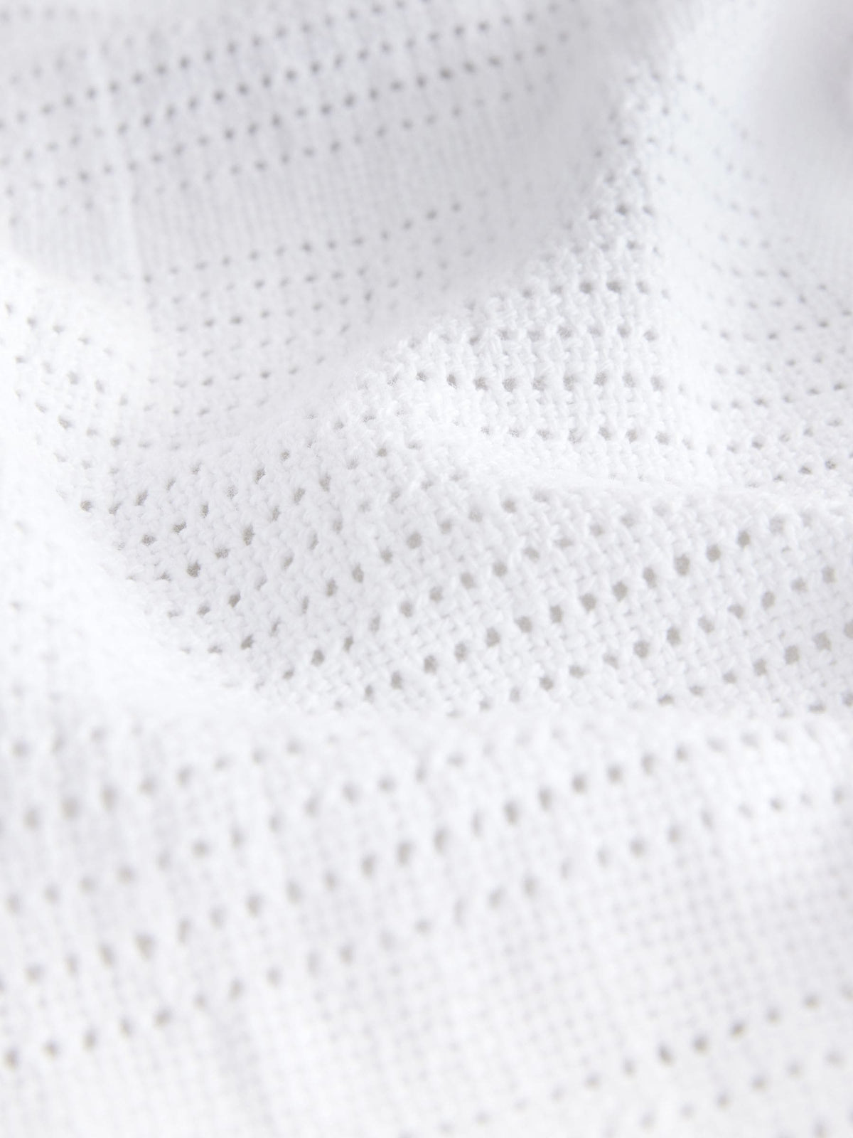 2 Pack White Cotton Baby Cellular Blankets