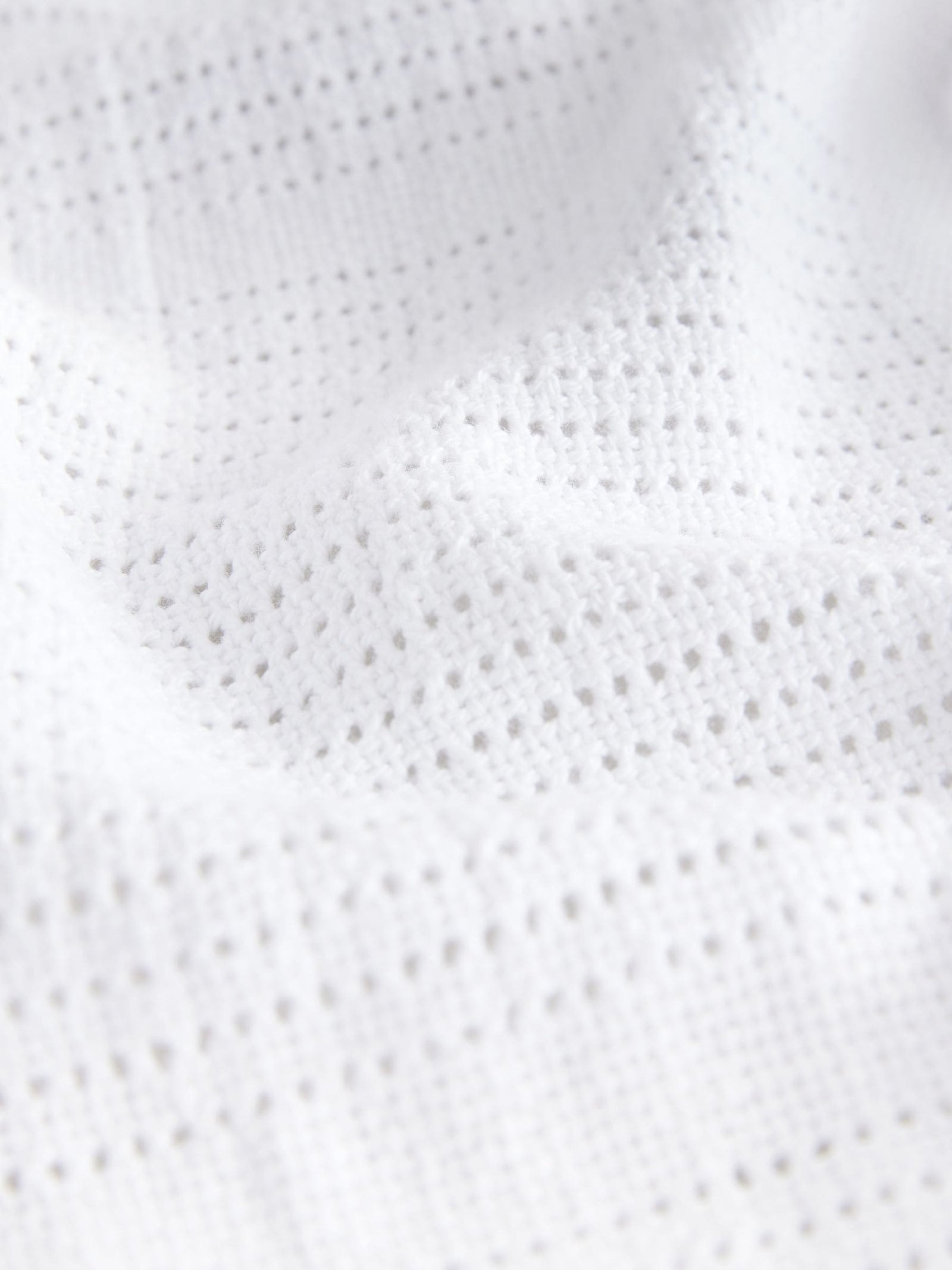2 Pack White Cotton Baby Cellular Blankets