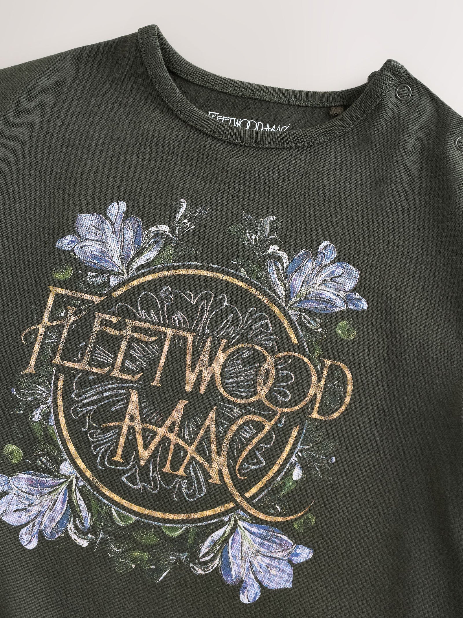Charcoal Grey Fleetwood Mac Band Baby Romper