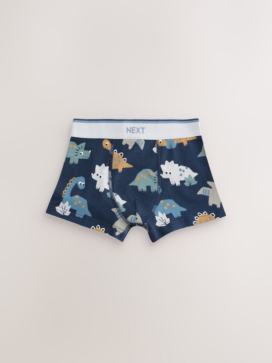 Blue/Brown Dino Trunks 5 Pack (1.5-12yrs)