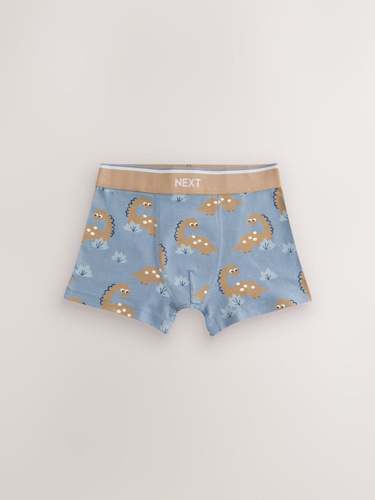 Blue/Brown Dino Trunks 5 Pack (1.5-12yrs)