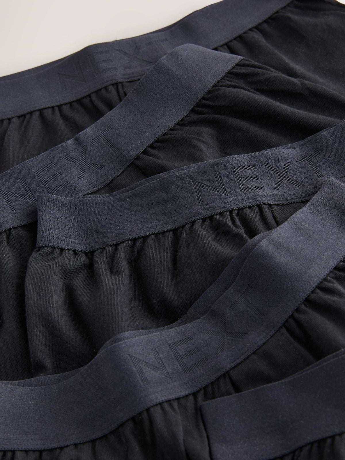 Black Loose Fit 100% Cotton Boxers 5 Pack (1.5-16yrs)