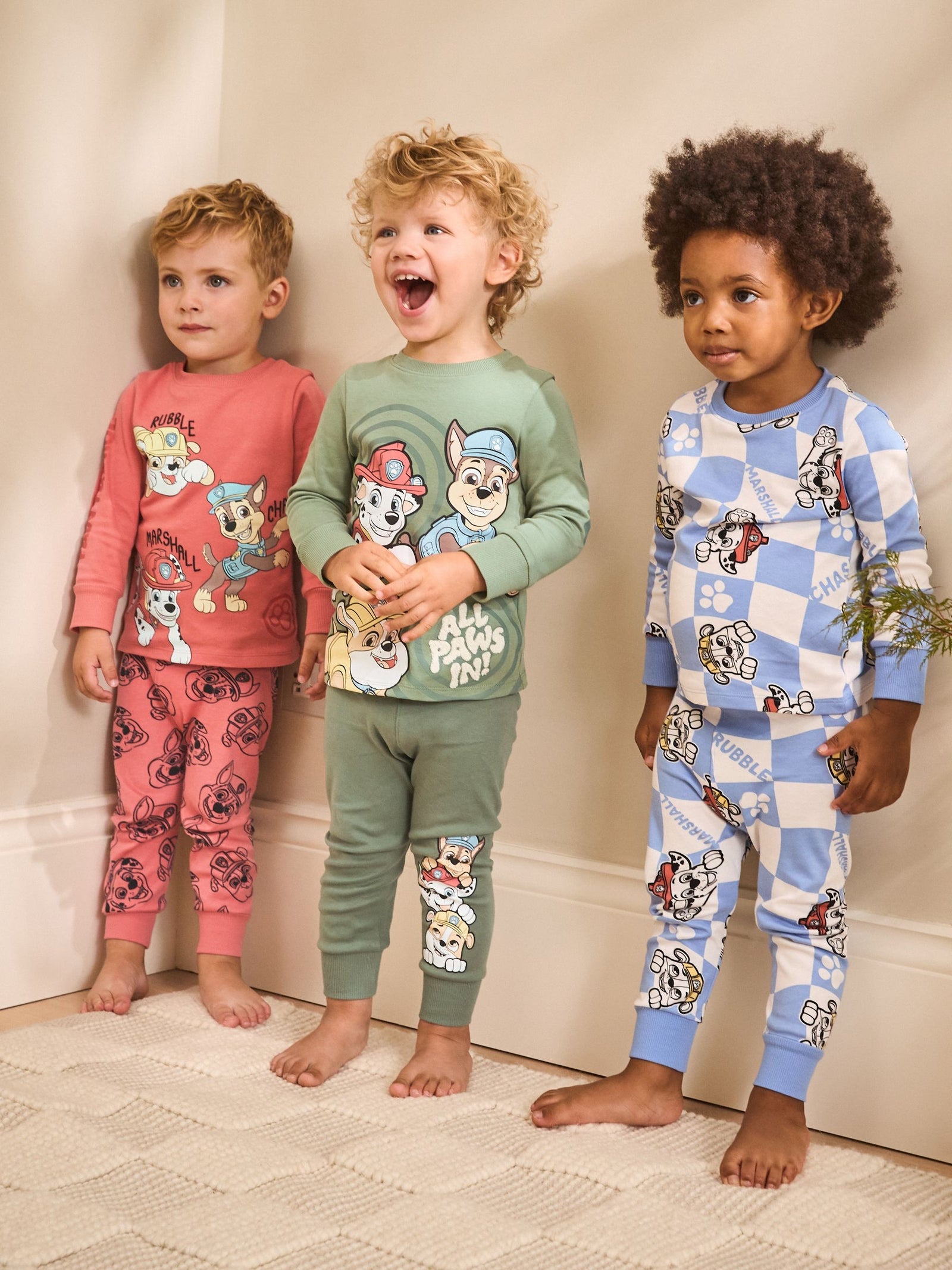 Green/Blue/Red Paw Patrol Snuggle Pyjamas 3 Pack (9mths-9yrs)