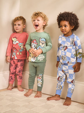 Green/Blue/Red Paw Patrol Snuggle Pyjamas 3 Pack (9mths-9yrs)