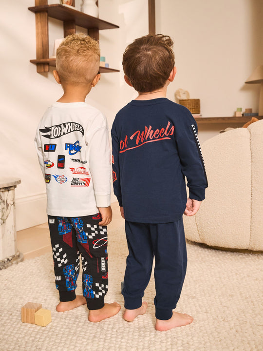 Multi Hot Wheels Snuggle Pyjamas 2 Pack (9mths-9yrs)
