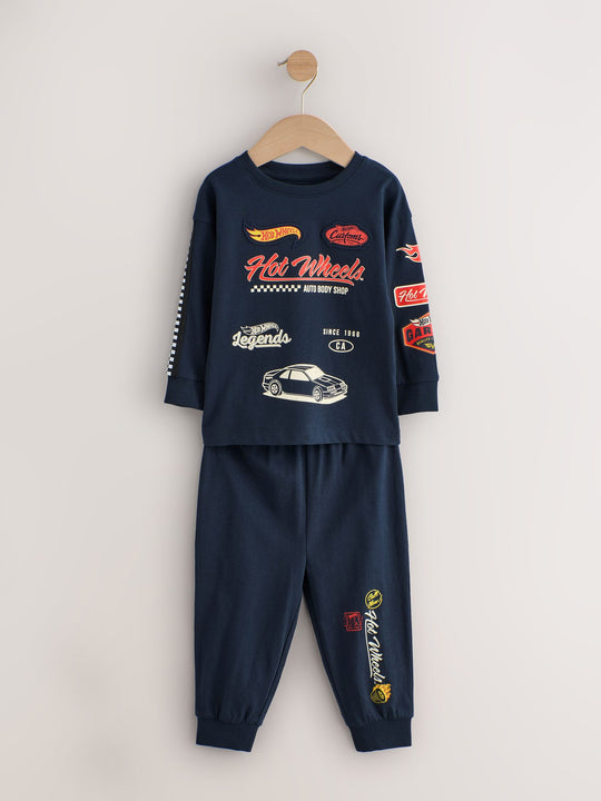 Multi Hot Wheels Snuggle Pyjamas 2 Pack (9mths-9yrs)