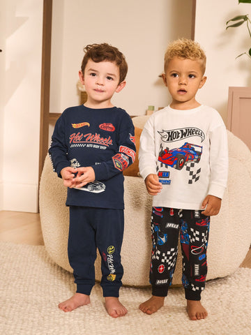 Multi Hot Wheels Snuggle Pyjamas 2 Pack (9mths-9yrs)
