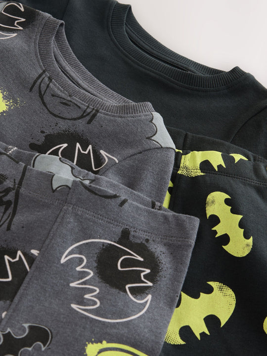 Black Batman Snuggle Pyjamas 2 Pack (9mths-10yrs)