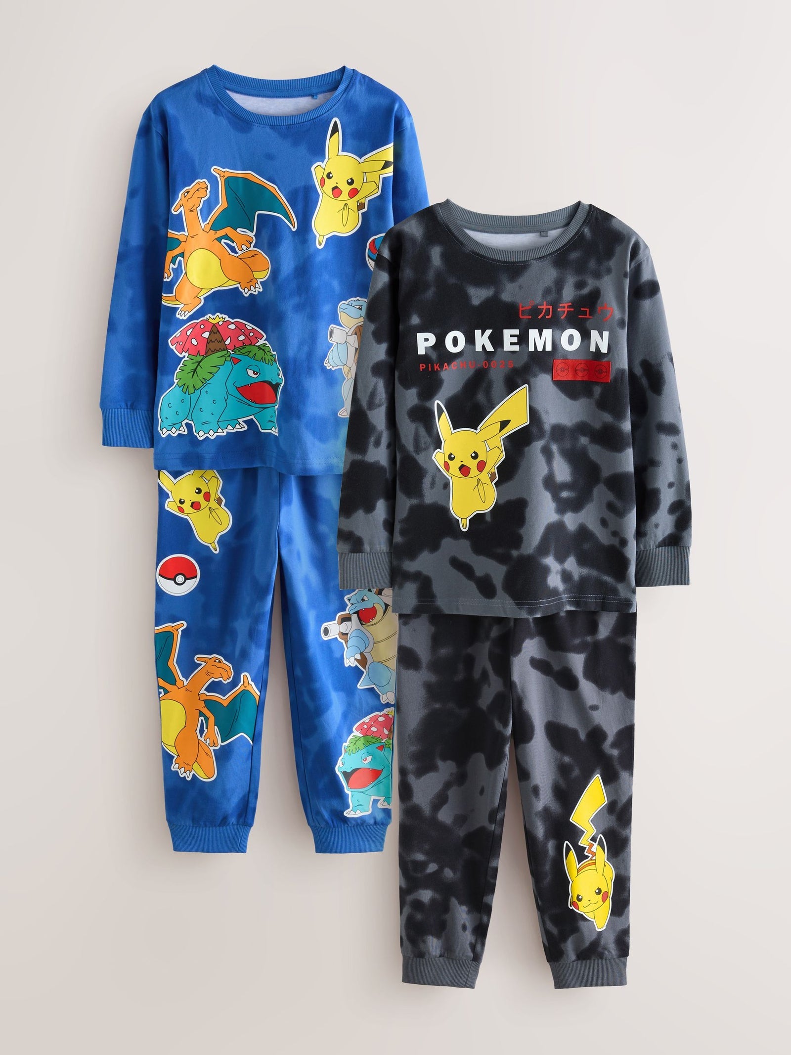 Blue/Black Pokemon Jogger Pyjamas 2 Pack (3-14yrs)