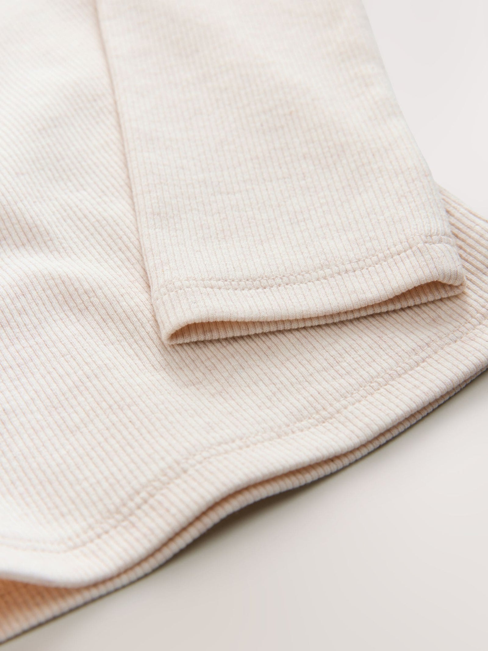 Neutral Long Sleeve Ribbed Top (3-16yrs)