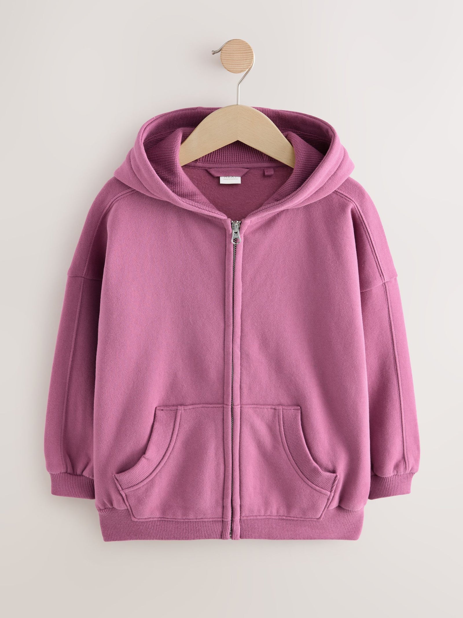 Berry Pink Zip Through Hoodie (3-16yrs)