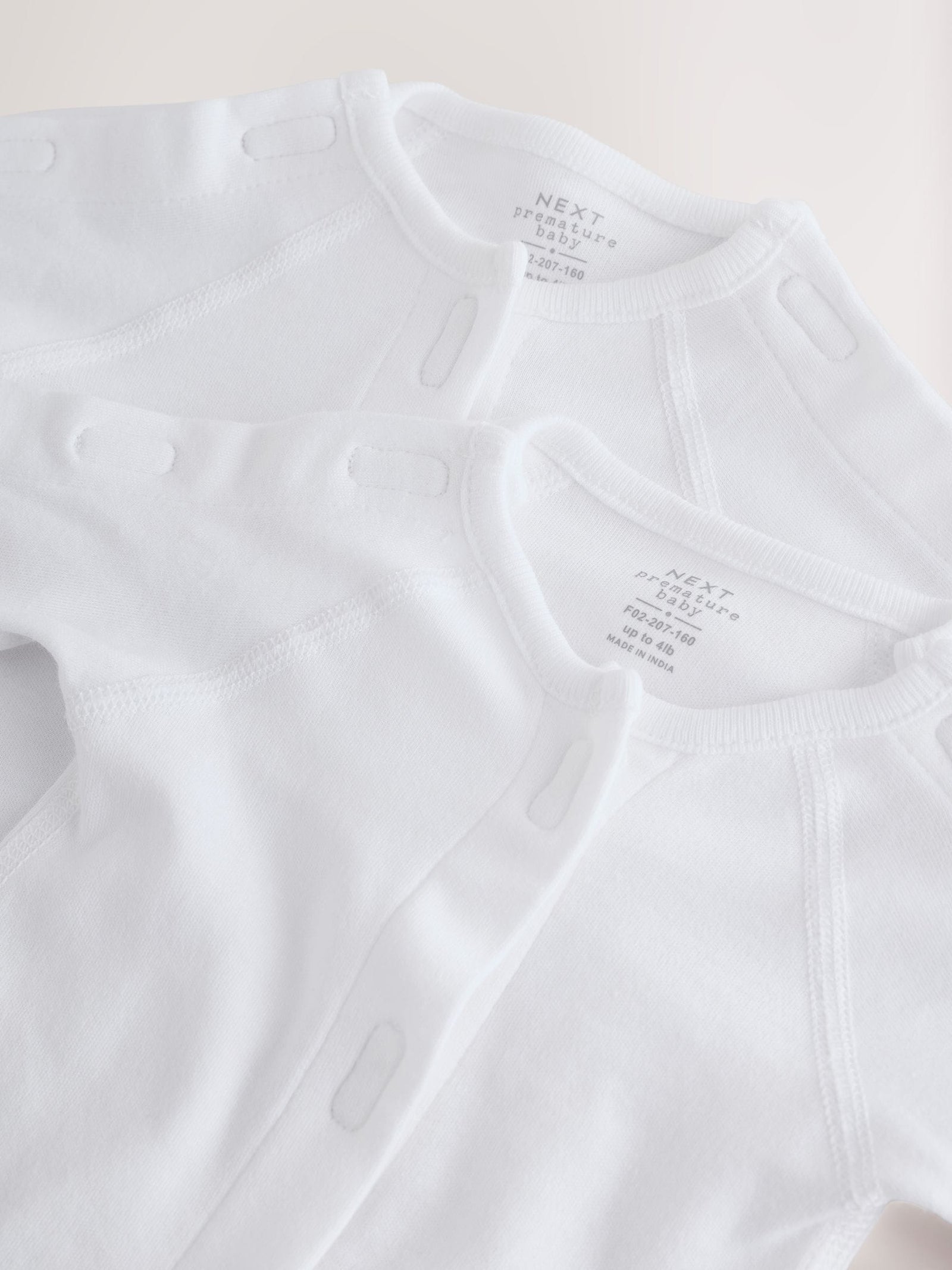 White Baby Premature Sleepsuit 6 Piece Set (0-0mths)