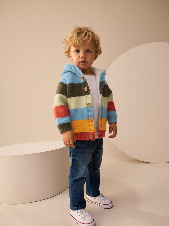 Multi Bright Stripe Character Cardigan (3mths-7yrs)
