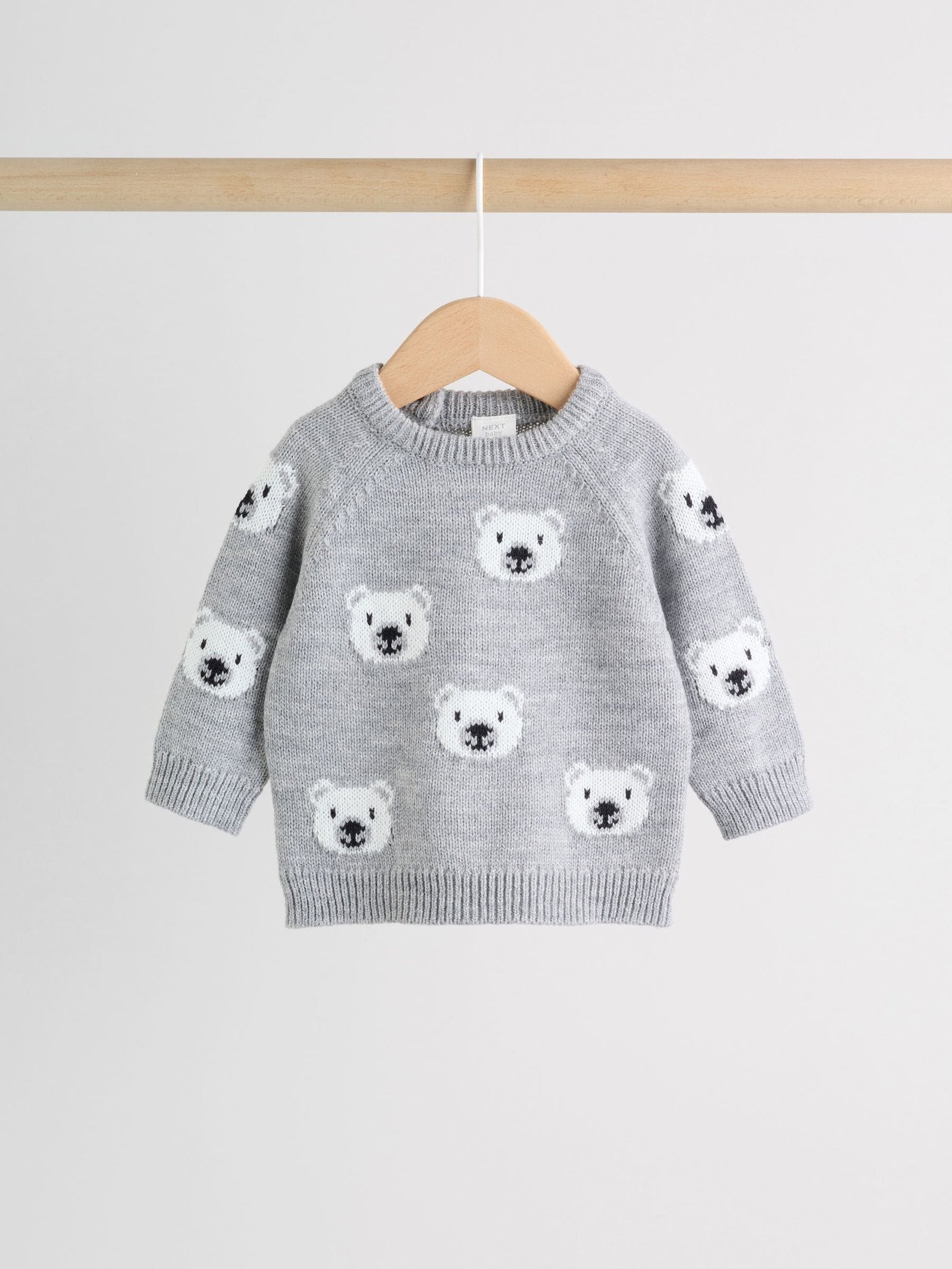 Grey Bear Knitted Top and Leggings Set (0mths-2yrs)