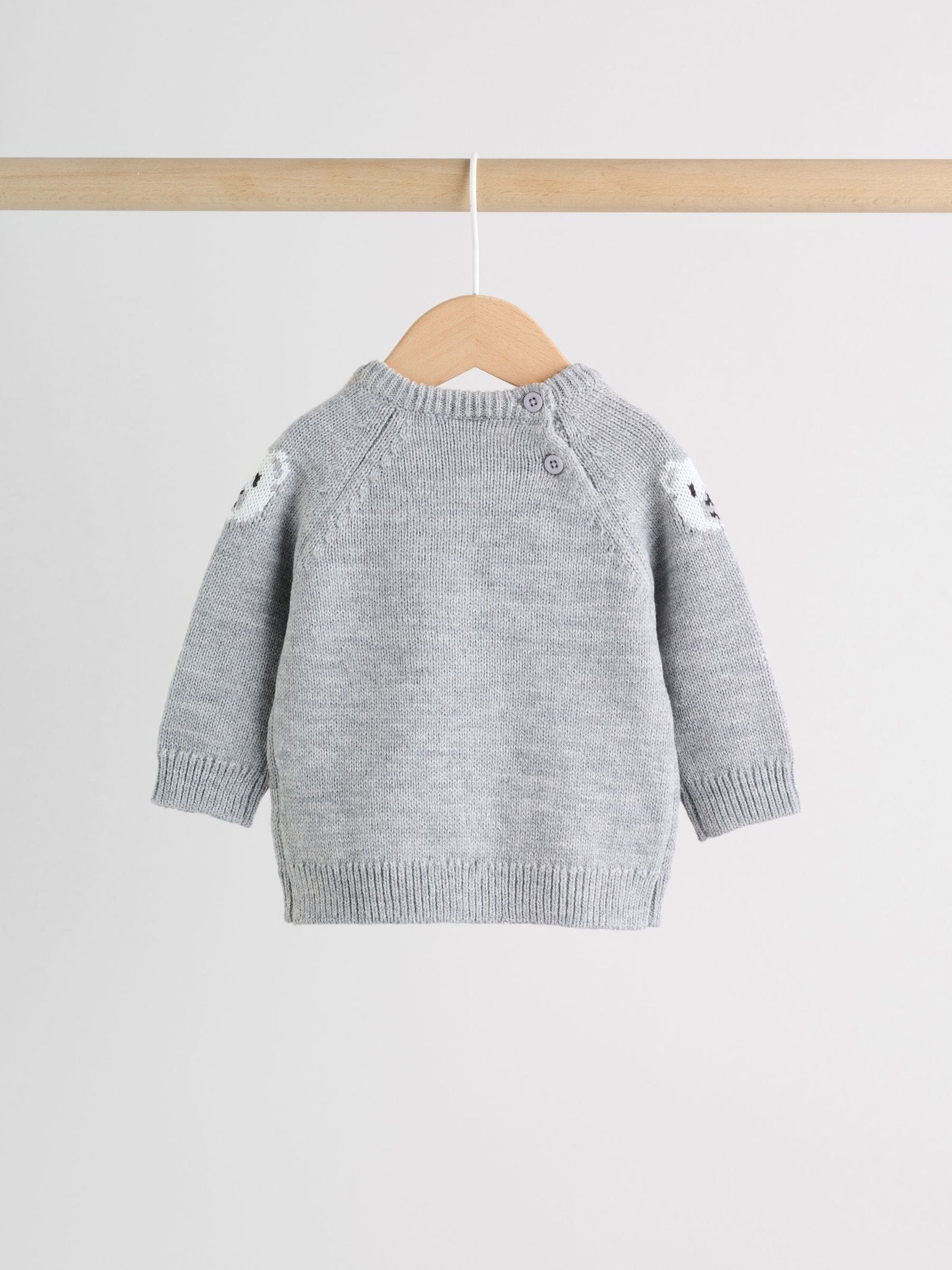 Grey Bear Knitted Top and Leggings Set