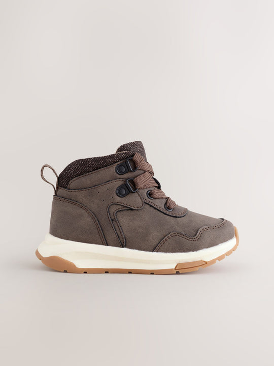 Chocolate Brown Warm Lined Walking Boots