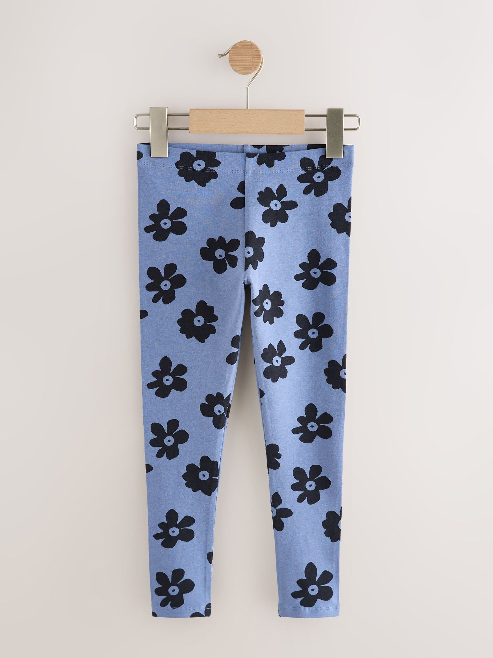 Blue Large Floral Leggings (3-16yrs)