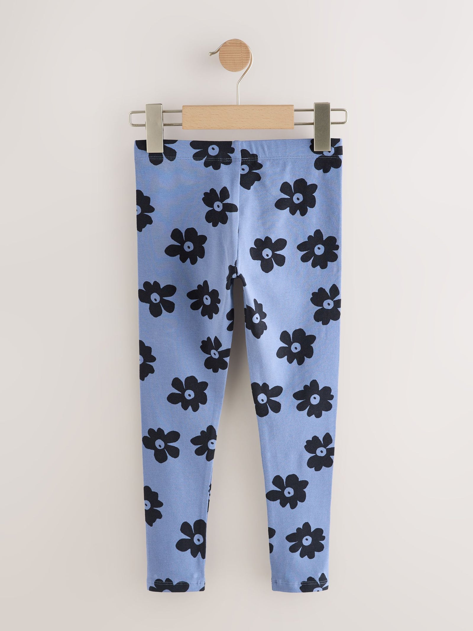 Blue Large Floral Leggings (3-16yrs)