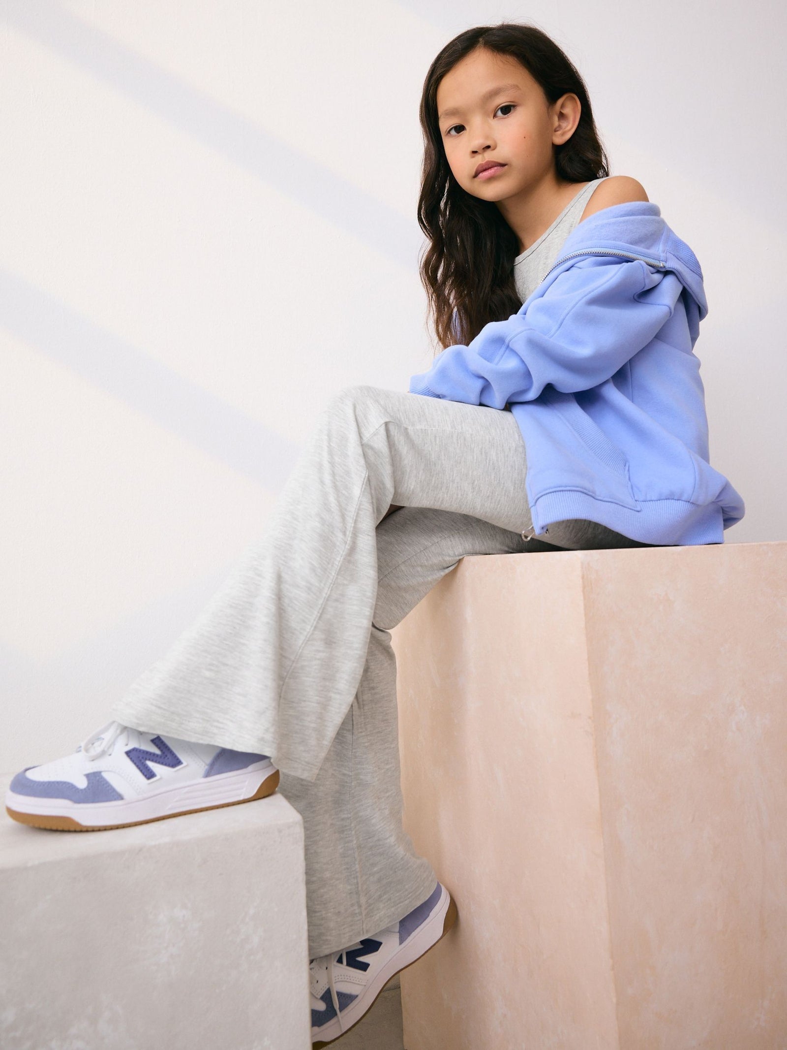 Grey Fold Over Flare Leggings (3-16yrs)