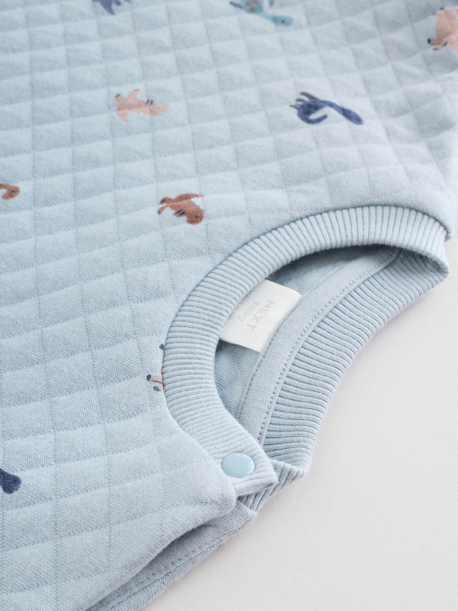 Blue Dinosaur Print Baby Quilted Sweat Top and Joggers Set (0mths-2yrs)